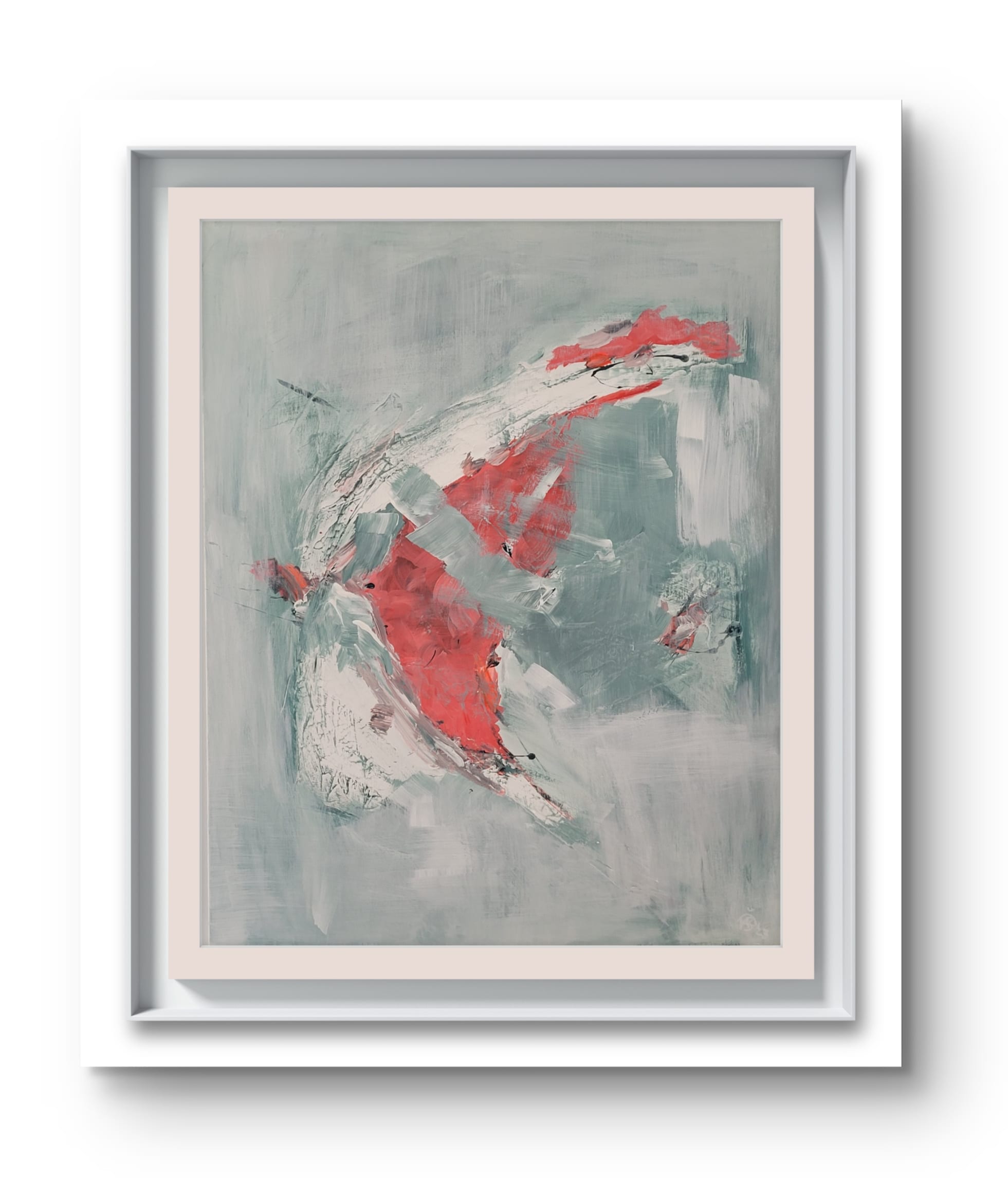 "Fire on Ice" Acrylic Mix on Canvas, 80 x 100 cm (31,5 x 39,3 inch)