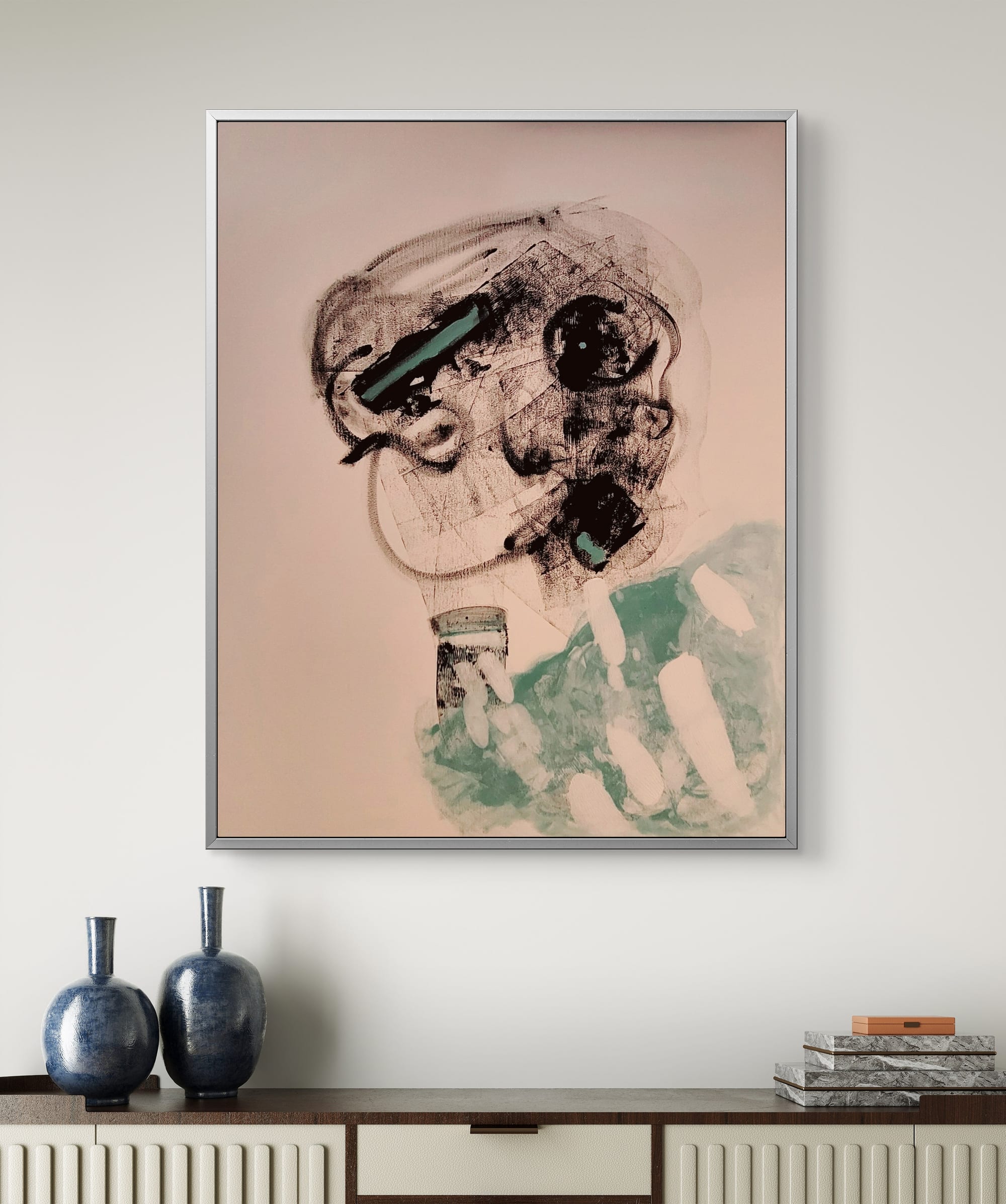 "In The Moment", Acrylic on Canvas, 80 x 100cm  (31,5 x 39,3 inch)