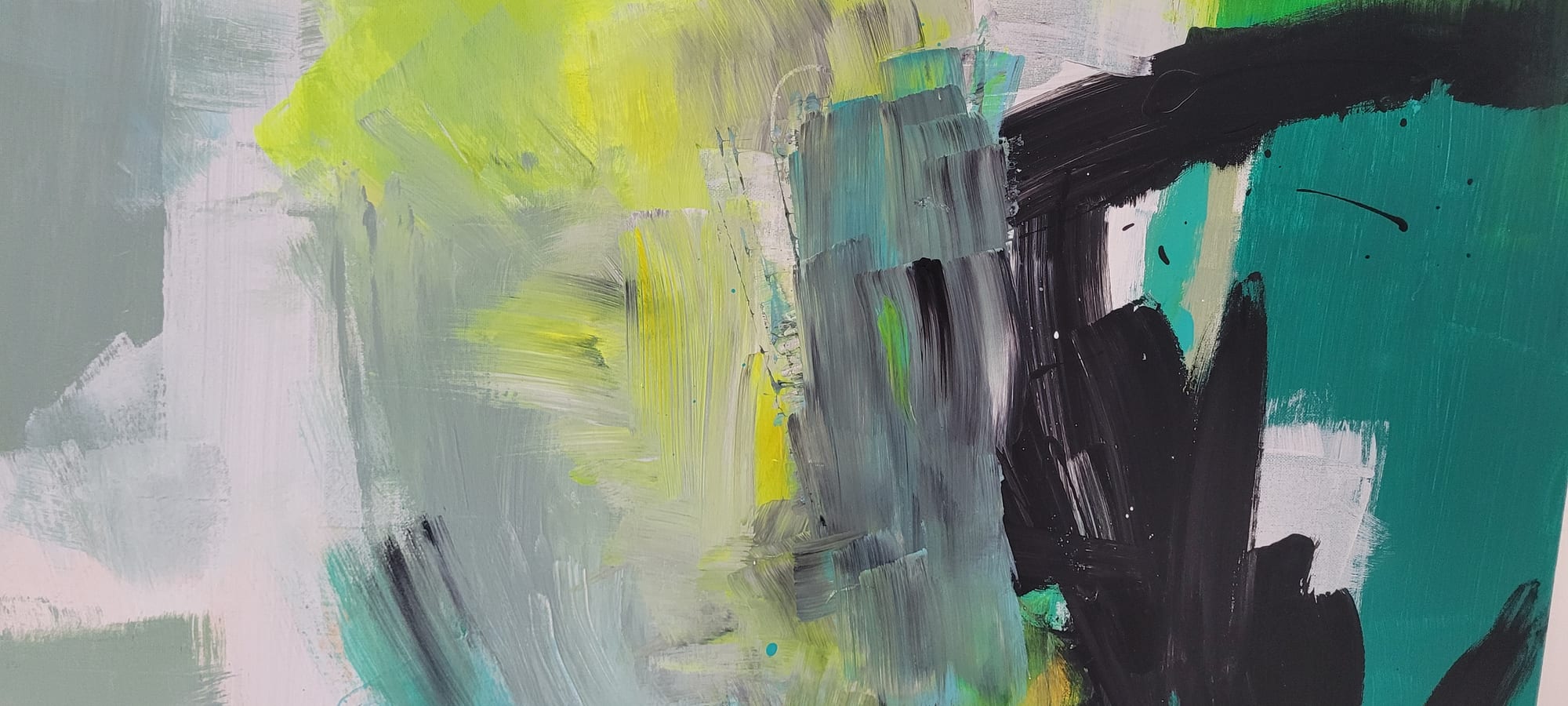 Lush Greens, Acrylic on Canvas 80x100cm ( 31,5 x 39,4inch)
